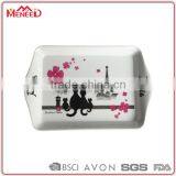 Eiffel Tower Printing Factory Price School Canteen Use 10' Stackable Plastic Tray thumbnail-1