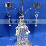 High Quality Glass Snowman With Candle Holder thumbnail-1