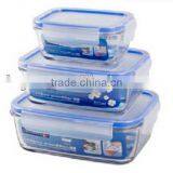 Hot Selling Heatable Glass Lunch-box,glass Food Storage,glass Food Container