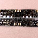 Wholesale Hollowed Pattern Alloy Buckle Elastic Women Lady Waist Belt thumbnail-2