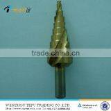 Spiral Flute Titanium Coated 4-20mm HSS Step Drill Bit thumbnail-1