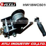 1800lbs Worm Gear Hand Winch With Cable thumbnail-1