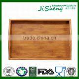 Rectangular Eco-friendly Bamboo Food Serving Tray With Handles: Serve Food, Coffee, Tea or Use as Party Platter thumbnail-2