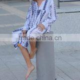 Boho Chic Tye Dye Fall Kids Cotton Frocks Dress Design Boutique Girl Clothing Children Frock Model HSd5036 thumbnail-2