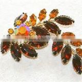 Top Quality Amber Crystal k9 Material Horse Eye Cut Point Back Loose Rhinestone Beads Fashion Accessories Factory Wholesale thumbnail-4