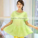 2014 Maternity Summer Green Dress Pregnant Dress Polka Dot Dress thumbnail-1