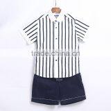 Short Sleeve Senior Cotton Strip School Uniform Shirt thumbnail-2
