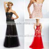 A-line Sweetheart Strapless Lace Appliques Dresses for Women thumbnail-1