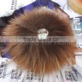 CX-A-02 Natural Fur Made Brooches Genuine Raccoon Fur Brooch Pin thumbnail-2