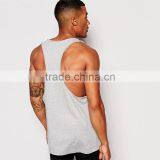 Mens Tank Top Gym Grey Textured Slim Fit Vest Tank Top Gym Men thumbnail-4