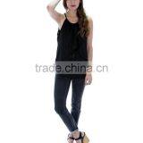 100 Cotton Gym Black Plain Strap Tank Top Camo Tank Top for Women thumbnail-3