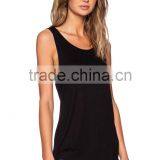 Plain Black Singlet Form Slimming Stringer Tank Top Bodybuilding thumbnail-2