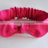 Soft Baby Headband Elastic With Bow Girls Hair Headbands Pure Or Floral Colour thumbnail-2