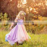 Rainbow Baby Girls Gown Multi-layer Maxi Mommy And Me Long Dress Chiffon New Style thumbnail-2