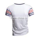 High Quality Wholesale Bulk Striped 100%Cotton T-shirt Men's Tshirts thumbnail-2