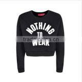 Wholesale Long Sleeve Fashion Short Top Custom Hoodies Women thumbnail-3