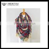 New Design Women's Cashmere Feel Winter Plaid Scarf thumbnail-4
