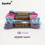 2.5mm 3mm Round Purple Waxed Shoelaces for Oxford Dress Cnavas Sneaker Shoe Laces Unisex Strings - 29 Colors thumbnail-1
