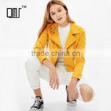 Hot Sale Womens Cool Diagonal Zipper Lightweight Faux Suede Biker Jacket thumbnail-1