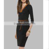 2016 Newest Arrival Women Dress Casual Fashion Maxi Autumn Dress Wholesale Elegant Ladies Dresses thumbnail-1