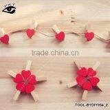 Mini Heart Love Wooden Craft Clips For Photo Wall Papers Party DIY Tools thumbnail-3