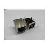 PBT Black Magnetic RJ45 Jack, 10/100base Tab Down Shield RJ45 Transformer W/o Led thumbnail-1