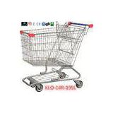 195L American Zinc Plated Wheeled Grocery Shopping Trolley with Anti UV Handle Cap