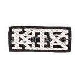 White Embroidered Sew On Badges 1.8cm 4.8cm Military Embroidered Patches