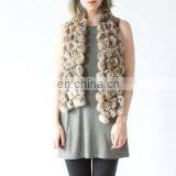 3134# RABBIT FUR Pom Pom Soft Animal Scarf thumbnail-1