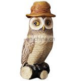 cute carton style night owl wear a hat animal figure