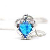 Pure Handmand Oil Bottle Heart Necklace thumbnail-2