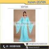 Top Brand Selling Simple Sky Blue Fancy Party Kaftan Dress
