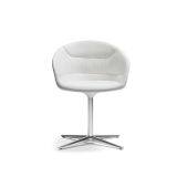 Dining Room Furniture Leather Cushion Aluminium Base Fiberglass Dining Chair thumbnail-2