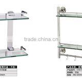 Wesda High Quality Bathroom Tempered Glass Wall Shelf With Tower Bar c023