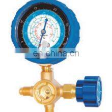 CT-467 Refrigeration System Air Conditioner R134A R22 R12 R502 R410A R404 Brass Single Manifold Gauge Set With Sight Glass thumbnail-1