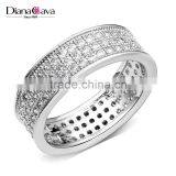 Fine Wedding Band Lead Free Luxury Brass Jewellery Classic Cubic Zircon Ring