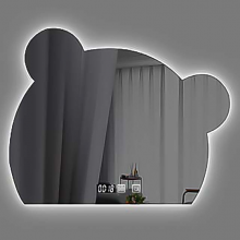 Customized Bear-shaped Mirror, Luxury and Unique-shaped Creative Smart Mirror, Bathroom LED Makeup Mirror, Wall-mounted Bathroom Mirror
