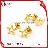 Stainless Steel Jewelry Gold Plate Cheap Star Stud Earrings thumbnail-1