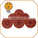 Wooden Stamps Christmas Mandalas 6 pcs for Christmas