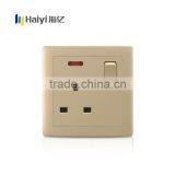 Champaign Gold Color 1 Gang 15A Wall Socket Switch Supplier's Choice thumbnail-4