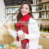 New Warm Winter Mohair Tassel Plaid Fashion Ladies Neck Scarf thumbnail-4