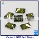 High Quality Synthetic Olivine Rectangle CZ/Cubic Zirconia Gemstone thumbnail-5