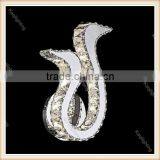 Modern K9 Crystal Wall Lamp Sconce Bedroom Stairs Aisle Chandelier Wall Light Fixture Swan Shape for Home Decor Luminaire thumbnail-1