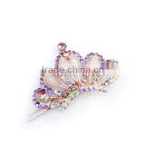 Bling Crown Decorated Stones Hair Pin For Woman thumbnail-1