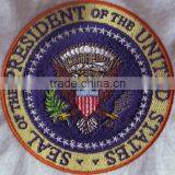 Blue Round Shape Customized 100% Embroidery Patch Usa Shield Flag Emblem China Supplier Quality Choice thumbnail-2