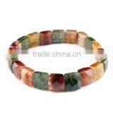 Faceted Square Nature Gemstone Bracelet Lucky Precious Stone Bracelet OEM thumbnail-1