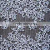 2015 China Wholesale Double Side Wedding Corded Bridal Lace Trim thumbnail-1