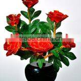 Artificial flower with LED ornament indoor