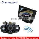 Wireless car rearview camera system with 4.3 inch monitor