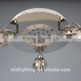 LED Modern 3 Lights Round Dimming Glass Chandelier Ceiling Lamp